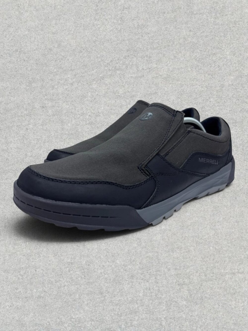 Merrell Berner Moc Slip On Shoes Men Size 11.5 Black Charcoal Performance J91421